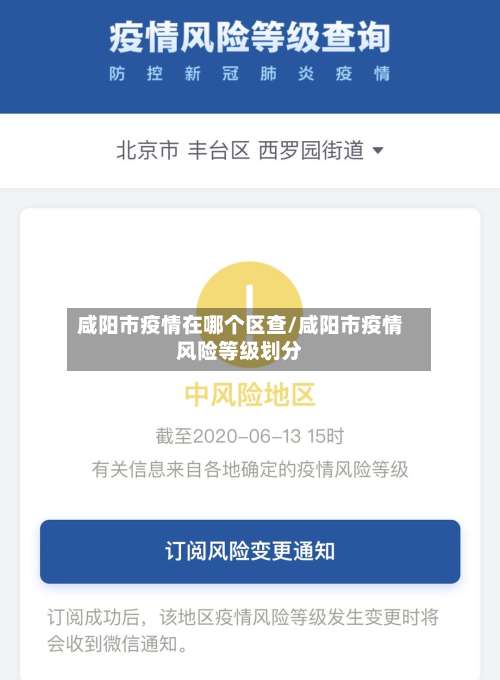 咸阳市疫情在哪个区查/咸阳市疫情风险等级划分-第2张图片